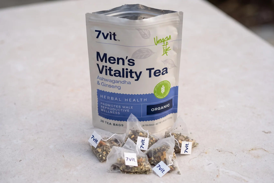 Twenty-eight of them. Rosehip, ginseng and ashwagandha cut coarse — two thirds leaf, one third root and fruit, and you can see the difference.